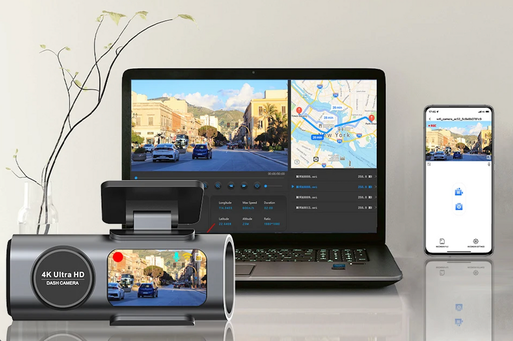 Dashcam 4K Avant & Arrière – Caméra de Voiture Double Objectif - dash cam - RST2