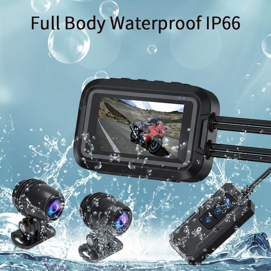 Dashcam 4K Avant & Arrière – Caméra de Moto Double Objectif - dash cam - RST Moto