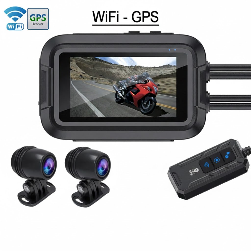 Dashcam 4K Avant & Arrière – Caméra de Moto Double Objectif - dash cam - RST Moto